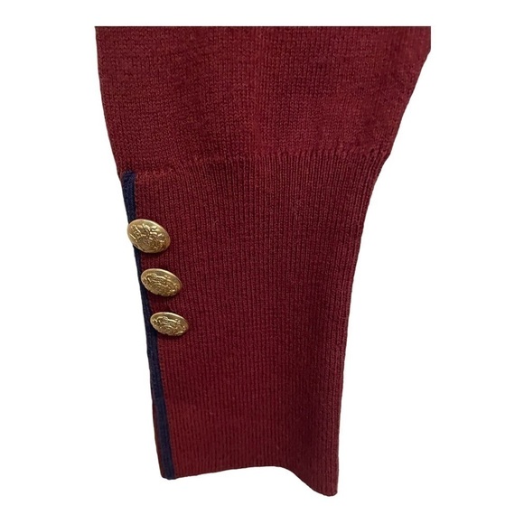 𝅺court & Rowe Cotton Blend Sweater in burgundy - Picture 5 of 11